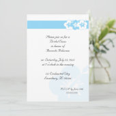 Elegante Luau Thema Uitnodigingen Blauw (Staand voorkant)