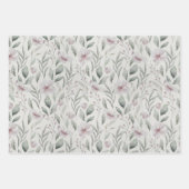 Elegante luchtige botanische groen bruiloft cadeau inpakpapier vel (Voorkant 2)