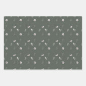 Elegante luchtige botanische groen bruiloft cadeau inpakpapier vel (Voorkant)