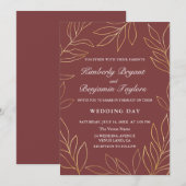 Elegante luchtige gouden gebladerte op Blush. Luxe Kaart (Voorkant / Achterkant)