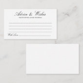 Elegante Lucia Script Huwelijksadvies & Wensen Kaa Advieskaart (Voorkant / Achterkant)