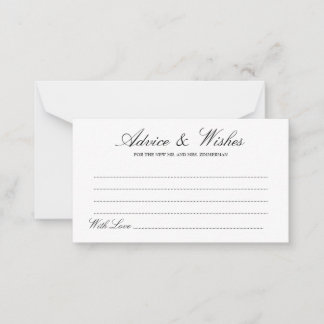 Elegante Lucia Script Huwelijksadvies & Wensen Kaa Advieskaart