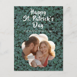 Elegante Lucky Shamrock Foto St. Patrick's Day Feestdagenkaart