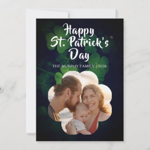 Elegante Lucky Shamrock Foto St. Patrick's Day Feestdagenkaart