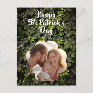 Elegante Lucky Shamrock Foto St. Patrick's Day Feestdagenkaart