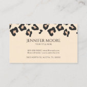 Elegante luipaard Cheetah Print Bruin Zwart Custom Visitekaartje (Achterkant)