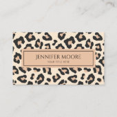 Elegante luipaard Cheetah Print Bruin Zwart Custom Visitekaartje (Voorkant)