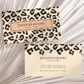 Elegante luipaard Cheetah Print Bruin Zwart Custom Visitekaartje