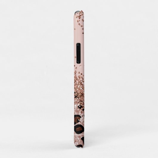 Elegante luipaard print en Sparkly Case-Mate iPhone Case (Achterkant/rechts)