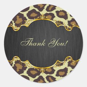 Elegante luipaard thema dank u bruiloft stickers