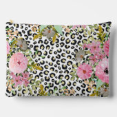 Elegante Luipaardprint en Bloemendesign Etui (Voorkant)