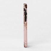 Elegante Luipaardprint en Glitterend Case-Mate iPhone Case (Achterkant/links)