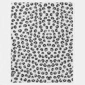 Elegante Luipaardprint Monogram Fleece Deken (Voorkant)