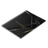 Elegante Luxe Abstract Zwart Advocaat Kantoor Notitieboek (Linkerzijde)