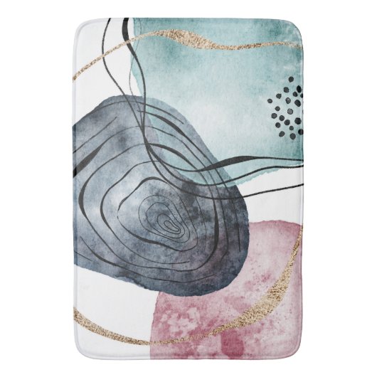 Elegante luxe abstracte boho badmat (Voorkant Verticaal)