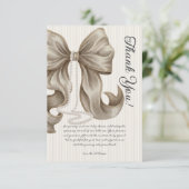 Elegante luxe baby shower bedankkaart (Staand voorkant)