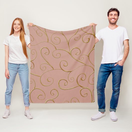 Elegante luxe barokstijl fleece deken (In situ)