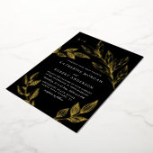 elegante luxe blad bruiloft folie uitnodiging (Gedraaid)