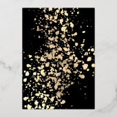 elegante luxe blad bruiloft folie uitnodiging (Achterkant)