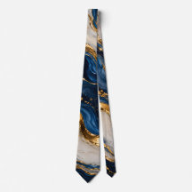 Elegante luxe blauwe en gouden marmeren halsdoek