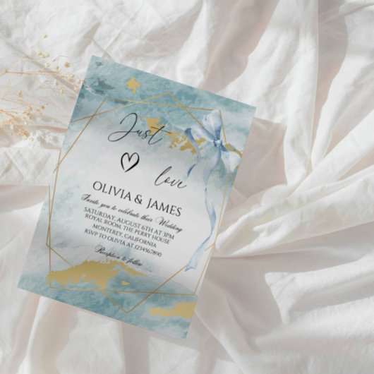 Elegante Luxe Blauwe Huwelijk - Modern Classic Par Kaart