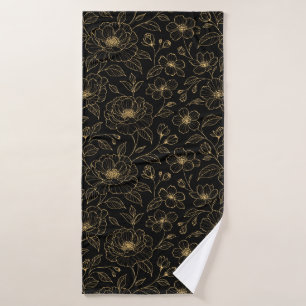 Elegante Luxe Bloemloze Naadloze Badhanddoek