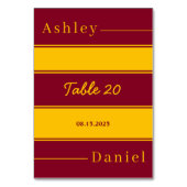 Elegante luxe Bourgogne en gouden strepen bruiloft Kaart (Voorkant)