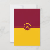 Elegante luxe Bourgondië en gouden monogram bruilo RSVP Kaartje (Achterkant)