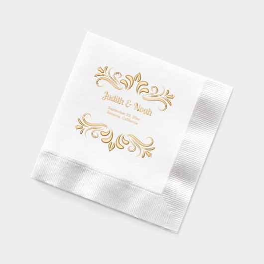 Elegante luxe bruiloft folie servetten (Links)