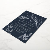 elegante luxe bruinkoolfolie uitnodiging (Gedraaid)