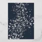 elegante luxe bruinkoolfolie uitnodiging (Achterkant)