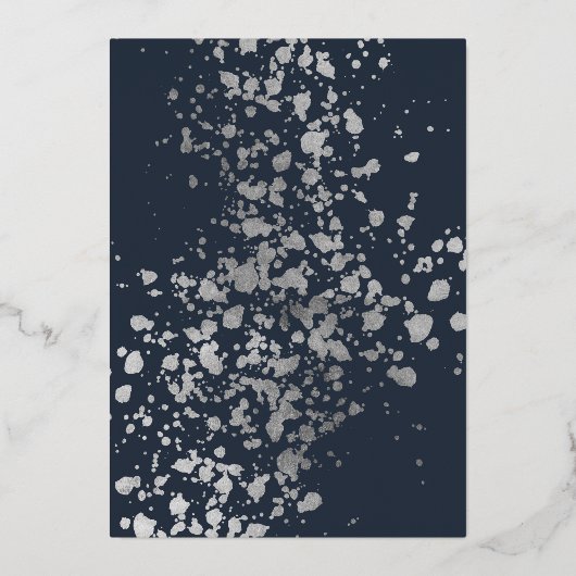 elegante luxe bruinkoolfolie uitnodiging (Achterkant)