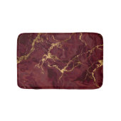 Elegante luxe burgundy gouden marmer badmat (Voorkant)