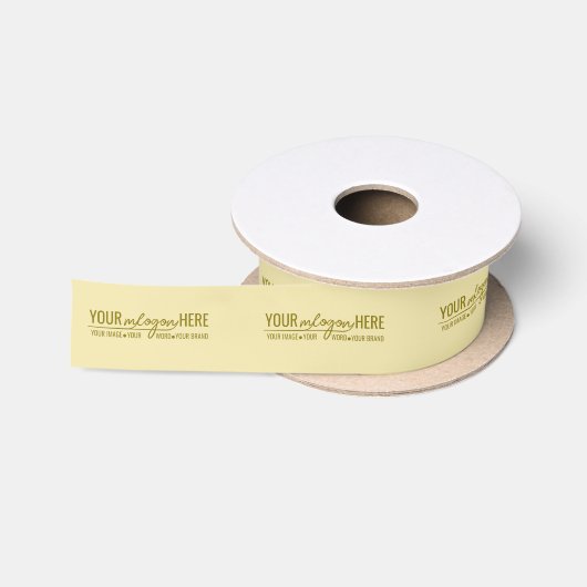 Elegante luxe champagne goud aangepaste logo satijnen lint (Spoel)