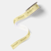 Elegante luxe champagne goud aangepaste logo satijnen lint (Achterkant)