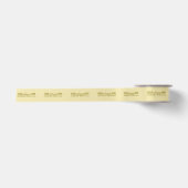 Elegante luxe champagne goud aangepaste logo satijnen lint (Voorkant)