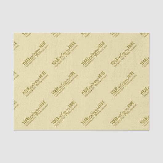 Elegante luxe champagne goud aangepaste logo tissuepapier (Voorkant)