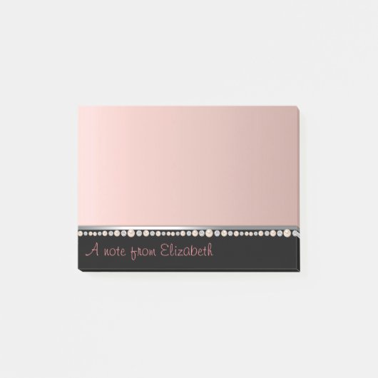 Elegante luxe eenvoudig,diamanten,parels post-it® notes (Voorkant)