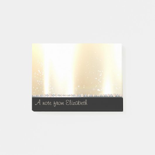Elegante luxe eenvoudig,diamanten,parels post-it® notes (Voorkant)