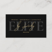 Elegante luxe executive concierge zwart visitekaartje (Voorkant)