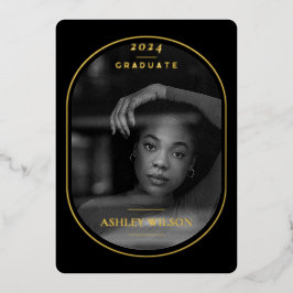 Elegante Luxe Foto Afstuderen Folie Aankondiging