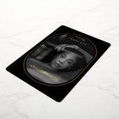 Elegante Luxe Foto Afstuderen Folie Aankondiging (Gedraaid)