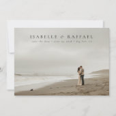 Elegante luxe foto Emerald Green bruiloft Save The Date (Voorkant)