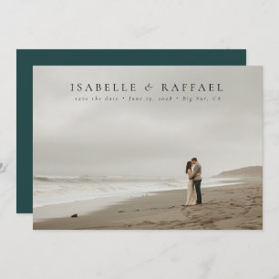 Elegante luxe foto Emerald Green bruiloft Save The Date