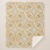 Elegante Luxe Geometrische  Sherpa Deken (Voorkant)