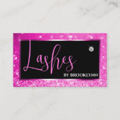 Elegante luxe Girly Pink Glitzy Sparkling Diamond Visitekaartje (Voorkant)