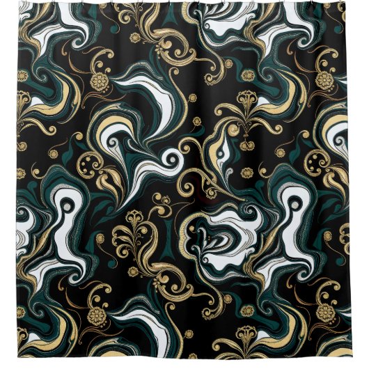 Elegante luxe Glam Douchegordijn (Voorkant)