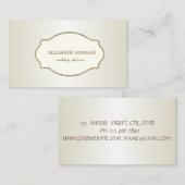 Elegante luxe glitters gouden frame visitekaartje (Voorkant / Achterkant)