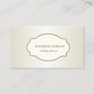 Elegante luxe glitters  gouden frame visitekaartje