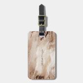 Elegante luxe glitters marmer bagagelabel (Voorkant verticaal)